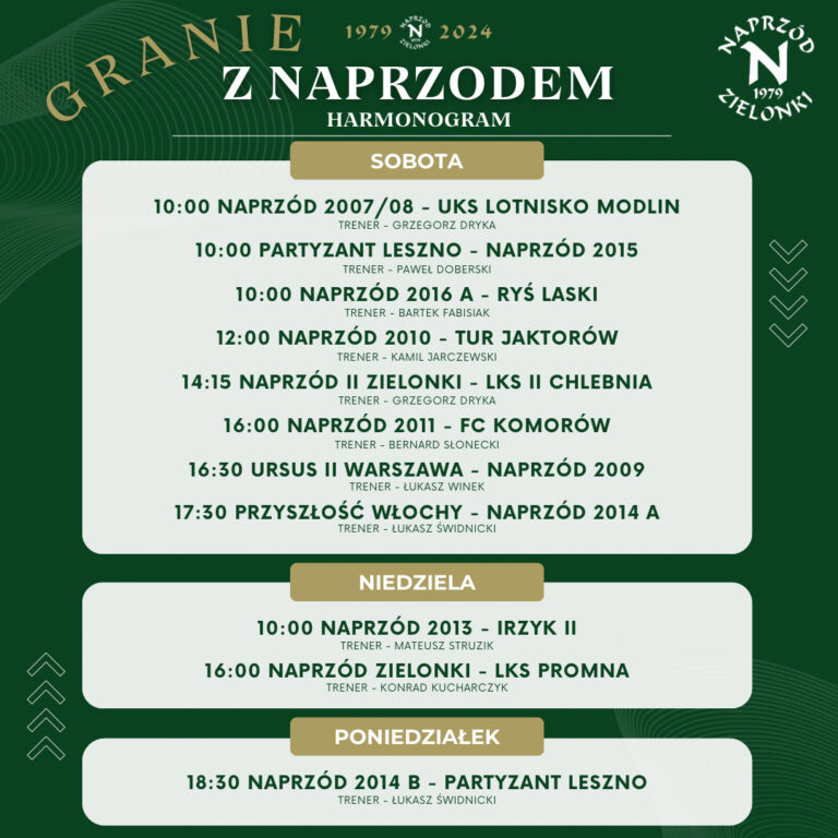 Granie z Naprzodem 31.08 – 02.09.2024