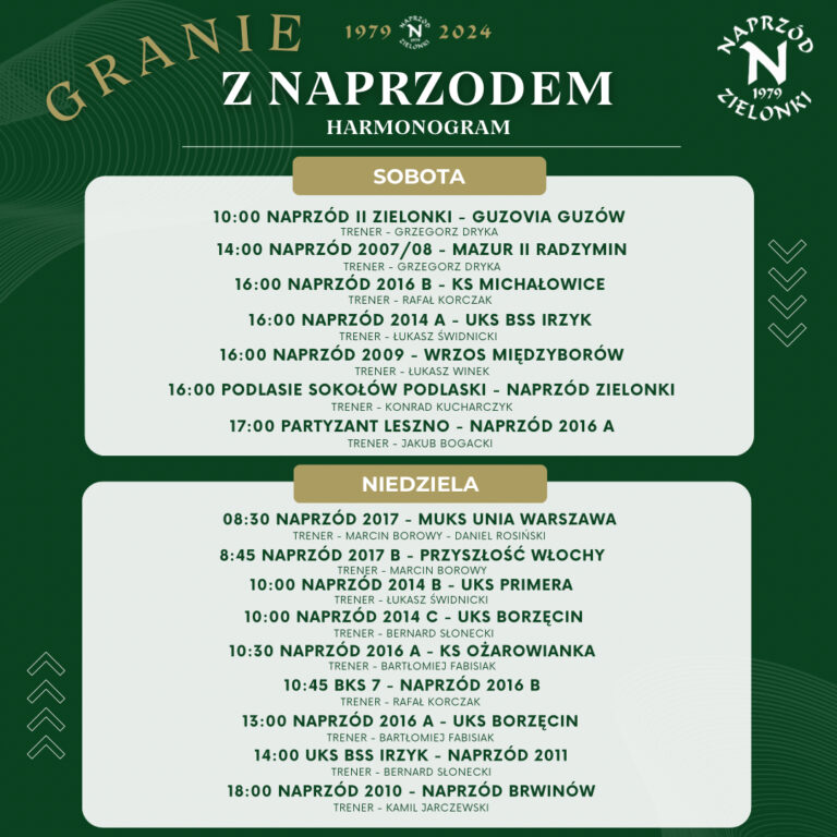 Granie z Naprzodem 21.09 – 22.09.2024