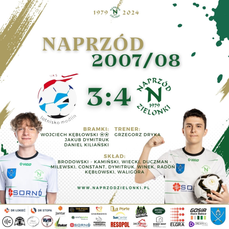 Z Modlina Naprzód 2007/08 przywozi 3 pkt