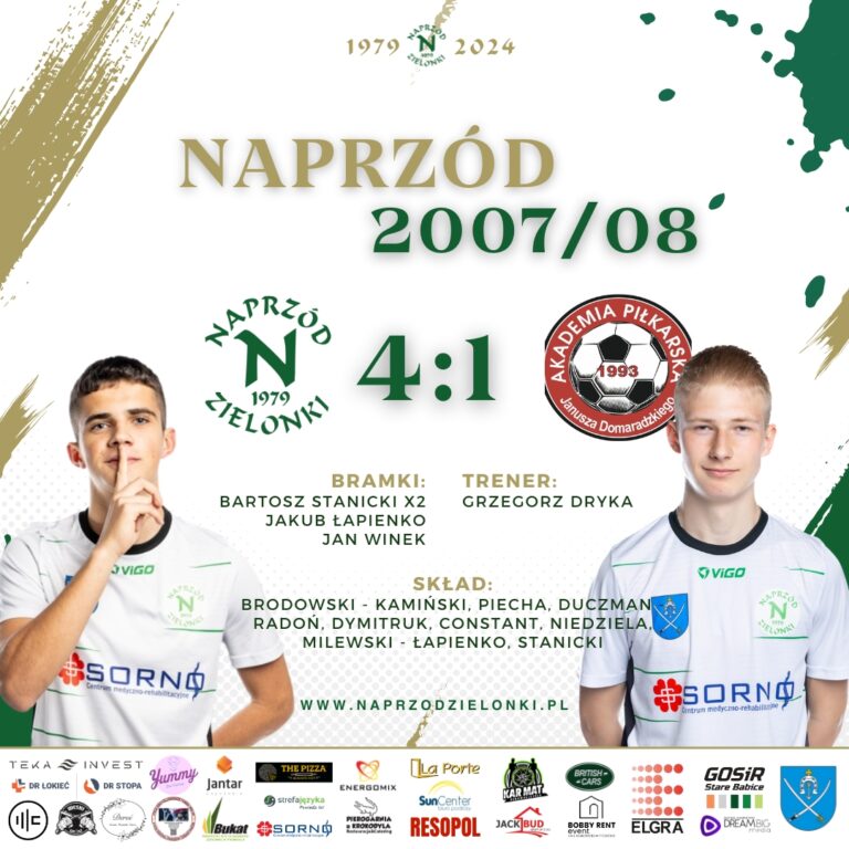 Naprzód 2007/08 wskakuje na pozycję lidera
