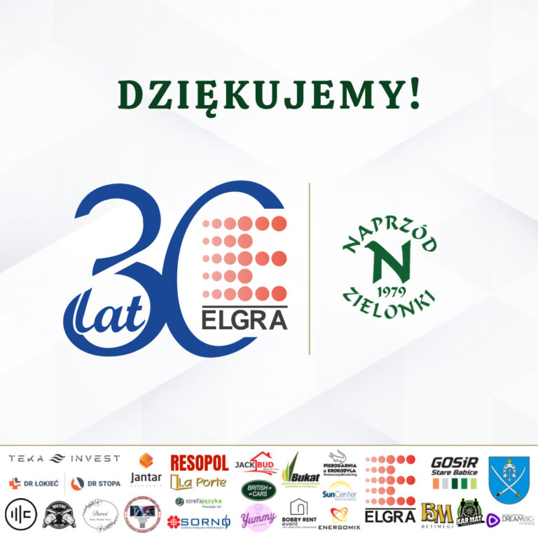 Dziękujemy Elgra Piotr Grabski za wieloletnie wsparcie❗️