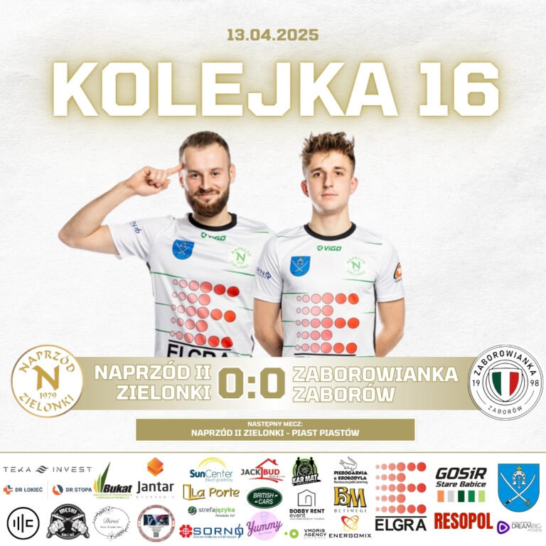 NAPRZÓD II – ZABOROWIANKA ZABORÓW 0️⃣:0️⃣