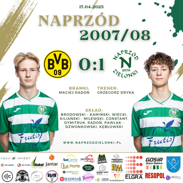 BVB ACADEMY WBS WARSZAWA – NAPRZÓD 2007/08 0️⃣:1️⃣