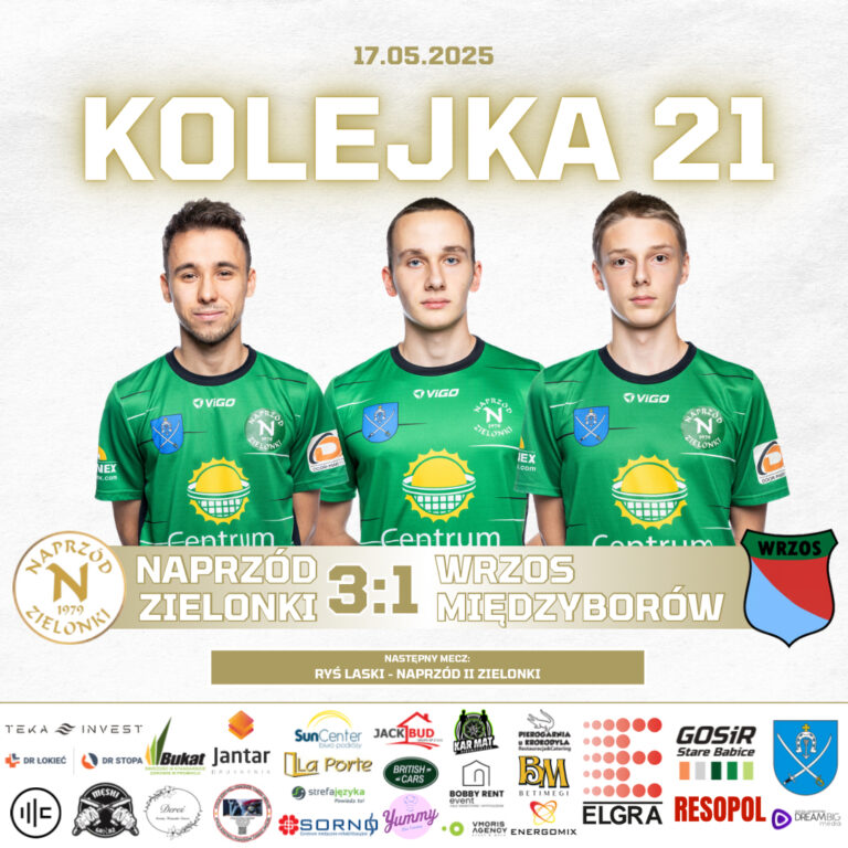 NAPRZÓD II – WRZOS MIĘDZYBORÓW 3:1