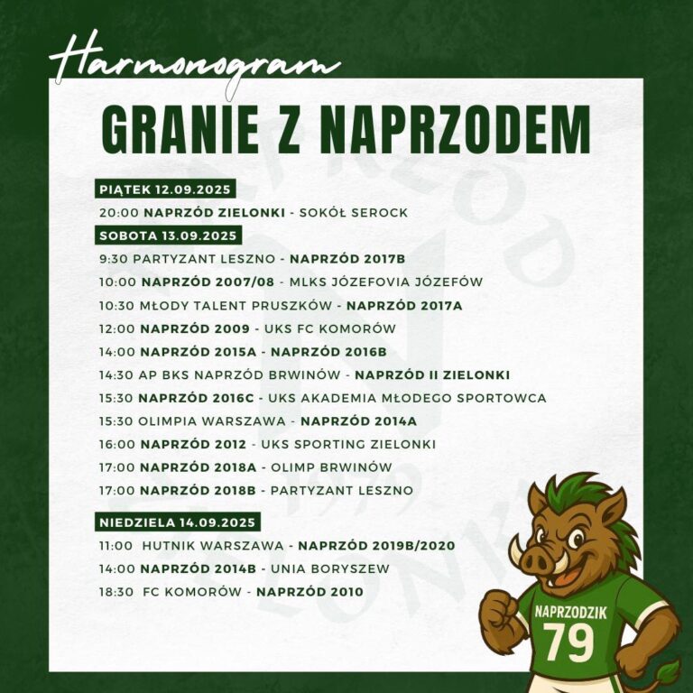 Harmonogram weekendowy