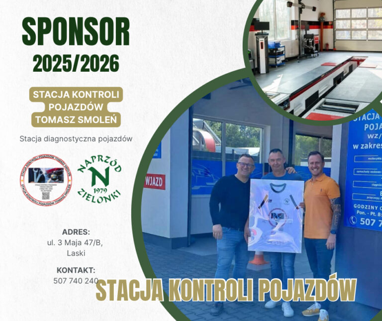 Stacja Kontroli Pojazdów Tomasz Smoleń wspiera Naprzód❗️