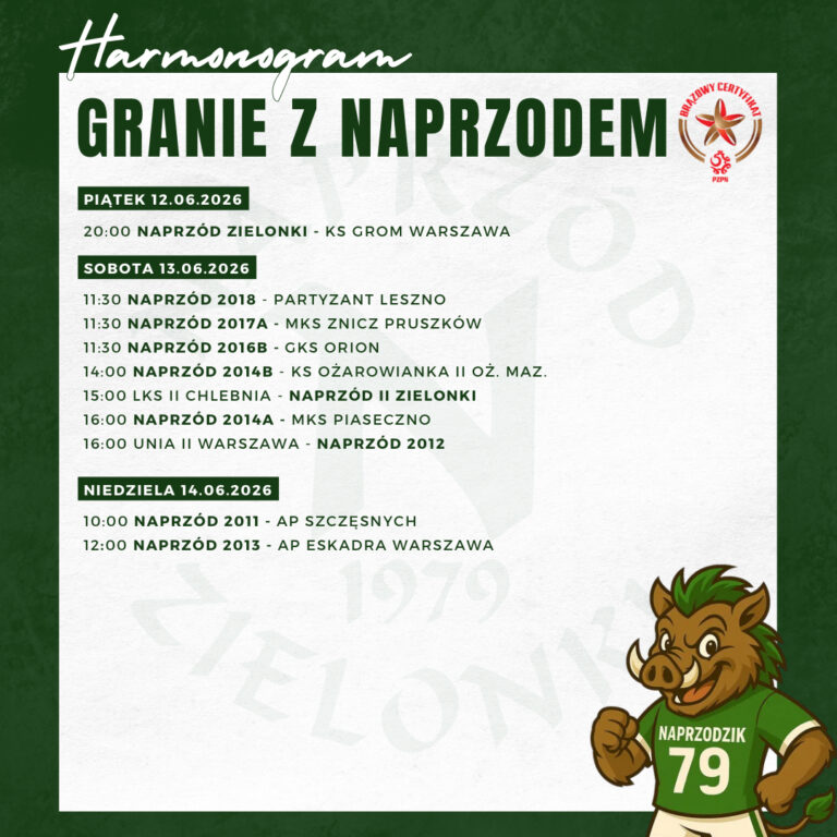Harmonogram weekendowy